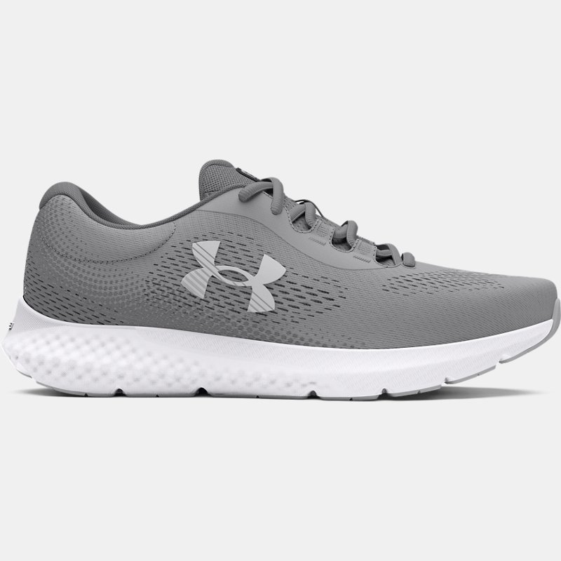 Men's Under Armour Rogue 4 Running Shoes Steel / White / Black 46